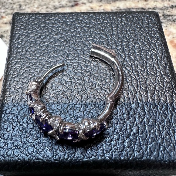 Bomb Party - Scattered Hoops w/ Purple Topaz & Dark Amethyst, February 2024 - Picture 9 of 11